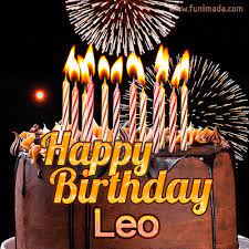 Happy birthday leo cake images. Chocolate Happy Birthday Cake For Leo Gif Download On Funimada Com