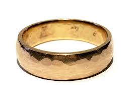 Ideal for the active wearer, it features smooth edges and a comfortable fit. Hammered Rose Gold Wedding Band Gray Davis Antique Custom Jewelry