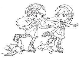 Strawberry shortcake coloring pages for adults. Ice Skating Strawberry Shortcake Coloring Pages Coloring Pages Cartoon Coloring Pages