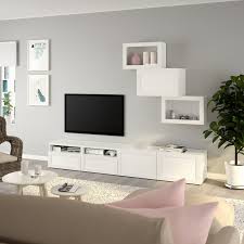 Besta Tv Komb Mit Vitrinenturen Weiss Hanviken Klarglas Weiss 240x42x190 Cm Hier Entdecken Ikea Osterreich Tv Wanddekor Wohnungseinrichtung Wohnzimmer Wohnzimmereinrichtung