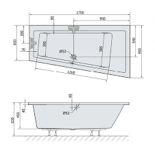Herzlich willkommen zu unserem test. Badewanne Andra Rechts 170 X 90 Raumsparwanne Asymmetrische Wanne Trapezwanne Trapezbadewanne Badewanne Mit Duschzone