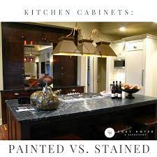 A stain essentially is a layer of dye that is absorbed by wood such as maple, oak, cherry, or walnut. Kitchen Cabinets Painted Vs Stained Curt Hofer Associates