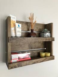 One weekend, after many late nights working on the bathroom, i decided it was time to get working on the rustic wood shelves. Bathroom Wood Shelf Rustic Organizer Bathroom Wall Mounted Etsy Bathroom Organization Decor Organization Decor Wooden Bathroom