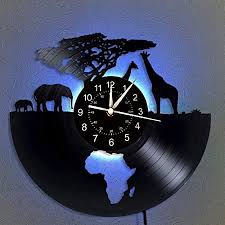 High torque hands with center shaft length 19mm. Amazon Com Africa Vinyl Clock Safari Animals Vinyl Record Wall Clock South African Animal Figurines Handmade Decor For Home Home Kitchen