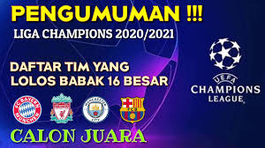 Tak lama setelah undian 16 besar liga champions, ada drawing untuk 32 besar liga europa. Daftar Tim Yang Lolos Babak 16 Besar Liga Champion 2020 2021 Jadwal Liga Champion 2020 Berita Bola Youtube