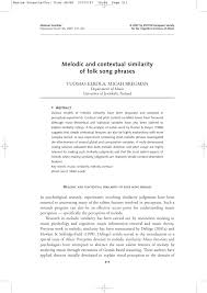 This intermediate music theory course will help the student understand how music is structured in relation to keys, intervals and rhythm. Pdf Melodic And Contextual Similarity Of Folk Song Phrases
