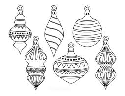 Light bulb coloring page vector coloring page of a black and white fluorescent spiral light. Printable Christmas Ornaments Coloring Pages And Templates