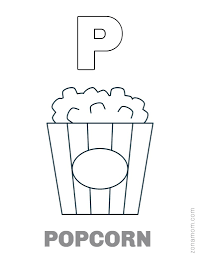 Printable popcorn box coloring page. Free Printable Alphabet Coloring Pages Zonamom