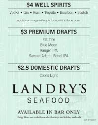 Maybe you would like to learn more about one of these? Landry S Seafood House Menu In Galveston Texas Usa