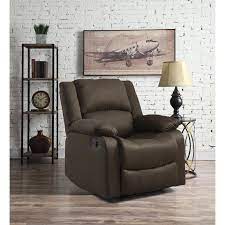 chocolate brown traditional microfiber recliner preston recliner chair single chair chair