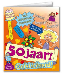 Wenskaart Cartoon 50 Jaar Vrouw Ooms Feestwinkel