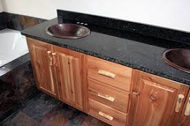 Our rustic bathroom vanities are perfect for log homes and cabins. Rustic Cedar Bathroom Vanity