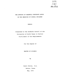 People addicted to one drug are addicted to all drugs; The Effects Of Parental Substance Abuse On The Behavior Of School Children Unt Digital Library
