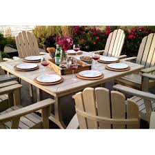 Polywood Vineyard Adirondack 9 Piece Nautical Trestle Dining Set Pws372 1 Polywood Official Sto Brown Outdoor Furniture Dining Set Outdoor Furniture Sets