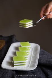 *1 biji telur,dicampur dengan santan tersebut. Coconut Pandan Agar Agar Layered Jelly Cake Agar Agar Santan Lapis