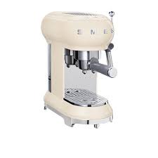 Style for smeg is the way a product communicates with its surroundings and enables users to interact with it, thus establishing a rapport with the user that goes beyond mere practical concerns. Smeg 50 S Retro Style Espresso Coffee Machine Cream Kitchen Warehouse