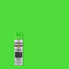 Rust Oleum Professional 15 Oz Fluorescent Green Inverted Marking Spray Paint 207464 The Home Depot