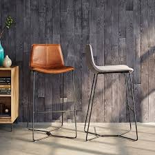 Slope Leather Bar Counter Stools In 2020 Leather Bar Stools Cool Bar Stools Bar Stools
