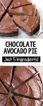 The Best Vegan Chocolate Avocado Pie Avocado Pie Avocado Dessert Healthy Chocolate