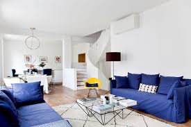 La chambre à coucher, la chambre de bébé, d'enfant. Avis De Fraicheur Avec Ces 30 Photos De Salon Bleu