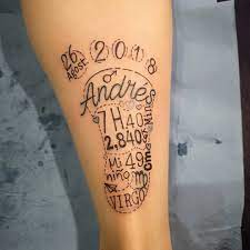 Fati Tattoo Pie Bebe Con Datos El Primero Para Mi Cuni Facebook