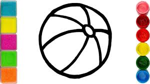 Glitter Beach Ball Drawing And Coloring Pages Learn Colors For Kids Coloring Pages Bee Coloring Pages Ball Drawing Make sure to look at the lines i've drawn to see which direction each line is going. glitter beach ball drawing and coloring