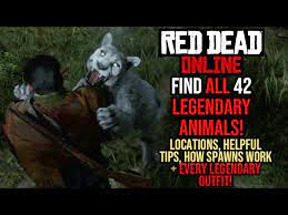 Red Dead Redemption 2 Online Legendary Animals Location Guide Find All 42 Every Legendary Outfit Youtube