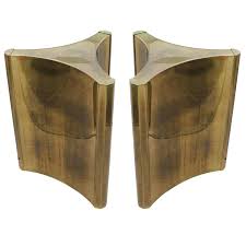 Luxe Pair Of Brass Mastercraft Pedestal Table Bases 1stdibs Com Pedestal Table Base Pedestal Table Table Base