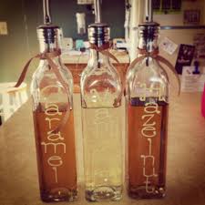Homemade Coffee Syrup Containers Made With Vinyl Lettering Easy And Cute Coffee Syrup Diy Syrup Homemade Coffee Syrup