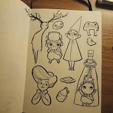 Over The Garden Wall Hard Times At The Huskin Bee Over The Garden Wall Tattoo Wall Drawing Garden Wall Garden Wall Art