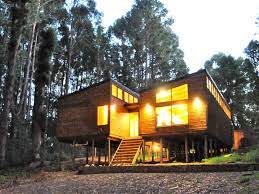 How to secure a dogtrot house. Woud Blokhuis Travelground Built In Braai Modern Wooden House House In The Woods