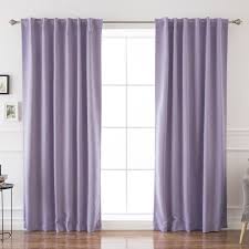 Sweetwater Solid Blackout Thermal Rod Pocket Double Curtains Lavender Curtains Colorful Curtains Classic Curtains