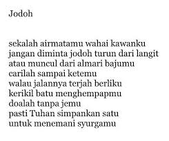 Hal Jodoh Motivasi Puisi Sajak
