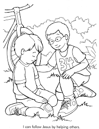 Peter the simple self sufficient fisherman didn t know just how much his life was about to change when he encountered jesus on the shores of the sea of galilee. Follow Jesus By Helping Others Coloring Page Sermons4