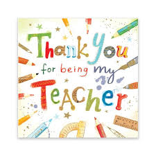 Unique thank you cards from independent artists. Thank You For Being My Teacher Card Ocado