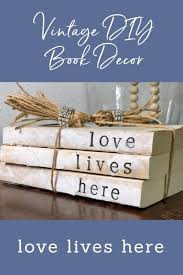Diy Decorative Books With Homemade Tassels Diy Home Decorating Crafts In 2020 Book Stamp Book Decor Diy Book