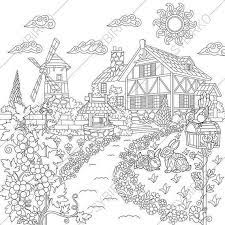 586x750 printable scenery coloring pages printable scenery coloring pages. Pin On Landscapes Houses Buildings Coloring Images 3