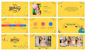 Birthday Party For Free Powerpoint Templates Google Slides Theme In 2020 Birthday Card Pop Up Powerpoint Templates Powerpoint Design Templates