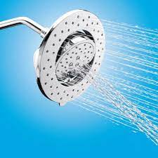 Moen Halo 3 Spray 9 In Rainshower Showerhead In Chrome 26017 The Home Depot Shower Heads Moen Adjustable Shower Head