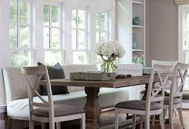 View all dining room furniture. Dining Table With Upholstered Bench And Chairs Transitional Dining Room Dining Room Bench Dining Table With Bench Transitional Dining Room