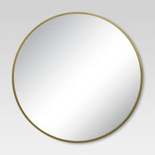 8'' h x 8'' w x 12.63'' d. 28 Round Decorative Wall Mirror Brass Project 62 Target