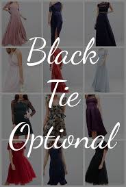 Image result for black tie optional female