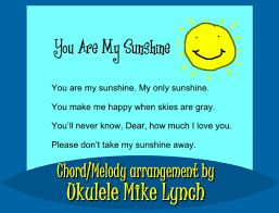 2 parts • 1 page • 00:32 • jan 30, 2021 • 130 views • 12 favorites. You Are My Sunshine Solo Ukulele Chord Melody Arrangement By Ukulele Mike Lynch Included In The New 52 Song Chord Melody Ebook Now Reduced To Just 20 00 Ukulele Mike Lynch All Things Ukulele