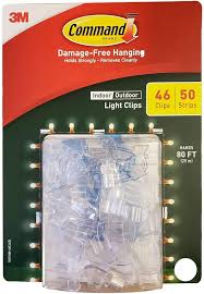 Oddlot Net 3m Command Damage Free Hanging Light Clips 46 Count
