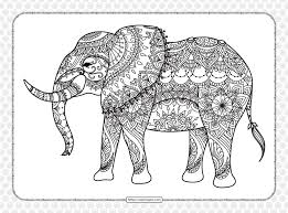 ⭐ free printable adults coloring book. Printable Elephant Mandala Pdf Coloring Page