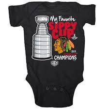 Chicago Blackhawks Old Time Hockey Infant 2015 Stanley Cup Champions My Favorite Sippy Cup Creeper Black Hockey Baby Blackhawks Chicago Blackhawks