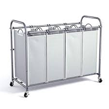 Wehome 4 Bag Laundry Sorter Cart Laundry Hamper Sorter With Heavy Duty Rolling Wheels For Clothes Storage Grey Laundry Hamper Laundry Sorter Laundry Cart Shop 27 top laundry hamper on wheels and earn cash back all in one place.