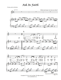 Ask In Faith Solo Pdf Sheet Music Sara Lyn Baril