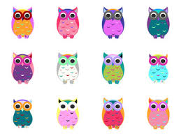 Download Cute Colorful Owls Clip Art Vector Svgs Great For Badges Stickers Icons