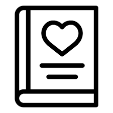 Book Icon Book Love Heart Wedding Contact Album Valentines Day Contact Book Love And Romance In 2020 Cute Easy Drawings Book Icons Easy Doodle Art